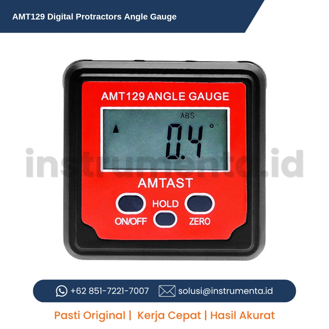 Distributor Resmi AMT129 Digital Protractors Angle Gauge Alat Ukur Sudut Kemiringan Busur Derajat Digital
